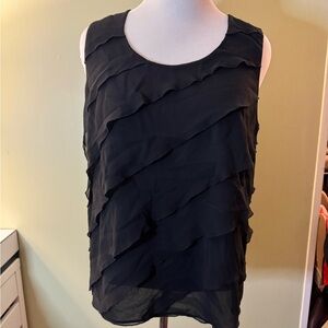 Talbots Elegant Black Sleeveless Top size 16